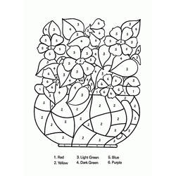 着色页: 花朵按数字着色 (按数字着色) #177991 - 免费可打印着色页