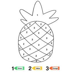 着色页: 水果按数字着色 (按数字着色) #177999 - 免费可打印着色页