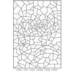 着色页: 水果按数字着色 - 免费可打印着色页