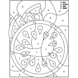 着色页: 水果按数字着色 (按数字着色) #178009 - 免费可打印着色页