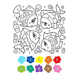 着色页: 一年级魔法涂色 (按数字着色) #178224 - 免费可打印着色页