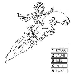 着色页: 一年级魔法涂色 (按数字着色) #178289 - 免费可打印着色页