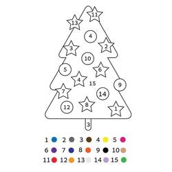 着色页: 二年级魔法涂色 (按数字着色) #178335 - 免费可打印着色页