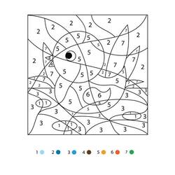 着色页: 二年级魔法涂色 (按数字着色) #178338 - 免费可打印着色页