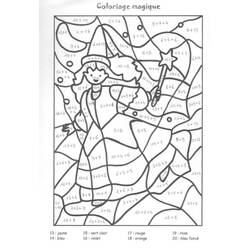 着色页: 二年级魔法涂色 (按数字着色) #178353 - 免费可打印着色页