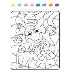 着色页: 二年级魔法涂色 (按数字着色) #178355 - 免费可打印着色页