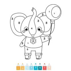 着色页: 幼儿园魔法涂色 (按数字着色) #201532 - 免费可打印着色页