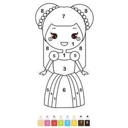 着色页: 幼儿园魔法涂色 (按数字着色) #201556 - 免费可打印着色页