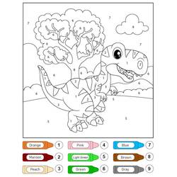 着色页: 魔法恐龙 - 免费可打印着色页