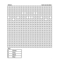 着色页: Minecraft按数字着色 (按数字着色) #177928 - 免费可打印着色页
