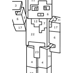 着色页: Minecraft按数字着色 (按数字着色) #177930 - 免费可打印着色页
