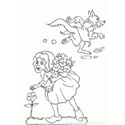 着色页: 小红帽 (童话和故事) #49193 - 免费可打印着色页