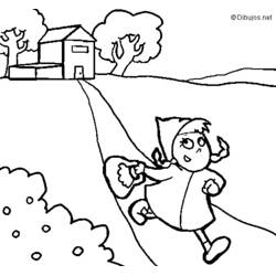 着色页: 小红帽 (童话和故事) #49220 - 免费可打印着色页