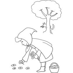 着色页: 小红帽 (童话和故事) #49249 - 免费可打印着色页