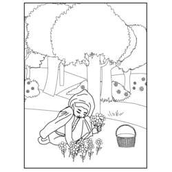 着色页: 小红帽 (童话和故事) #49301 - 免费可打印着色页