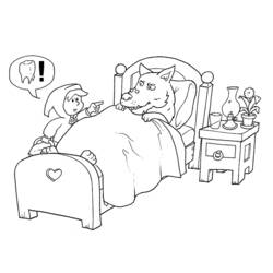 着色页: 小红帽 (童话和故事) #49324 - 免费可打印着色页