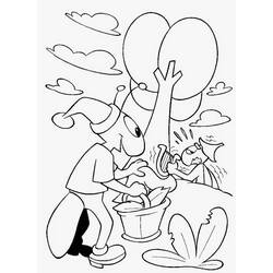 着色页: 蚱蜢和蚂蚁 - 免费可打印着色页