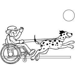 着色页: 残疾人 (家人和朋友) #98432 - 免费可打印着色页