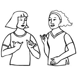着色页: 残疾人 (家人和朋友) #98434 - 免费可打印着色页