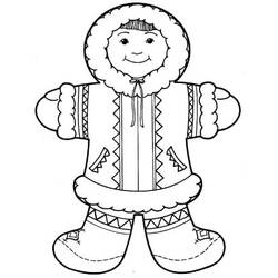 着色页: 爱斯基摩人 (家人和朋友) #191332 - 免费可打印着色页