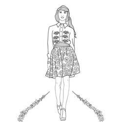 着色页: 女孩 - 免费可打印着色页