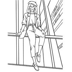 着色页: 少女 - 免费可打印着色页