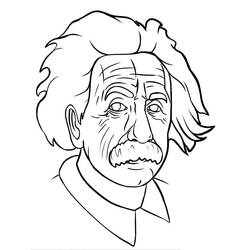 着色页: Einstein (名人) #190719 - 免费可打印着色页