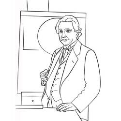 着色页: Einstein (名人) #190720 - 免费可打印着色页