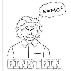 着色页: Einstein (名人) #190722 - 免费可打印着色页