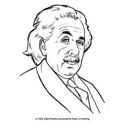 着色页: Einstein (名人) #190723 - 免费可打印着色页