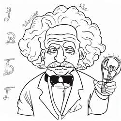 着色页: Einstein (名人) #190727 - 免费可打印着色页