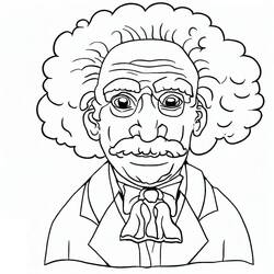 着色页: Einstein (名人) #190731 - 免费可打印着色页