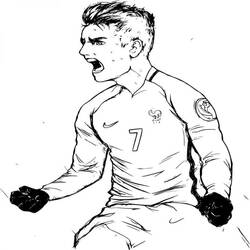 着色页: Antoine Griezmann (名人) #188421 - 免费可打印着色页