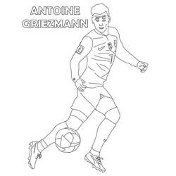 着色页: Antoine Griezmann (名人) #188422 - 免费可打印着色页