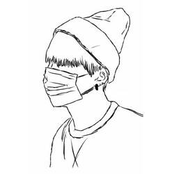 着色页: BTS (名人) #202332 - 免费可打印着色页