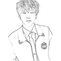 着色页: BTS (名人) #202337 - 免费可打印着色页