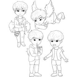 着色页: BTS (名人) #202340 - 免费可打印着色页