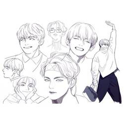 着色页: BTS (名人) #202342 - 免费可打印着色页