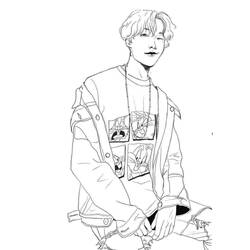 着色页: BTS (名人) #202351 - 免费可打印着色页