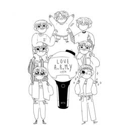 着色页: BTS (名人) #202362 - 免费可打印着色页