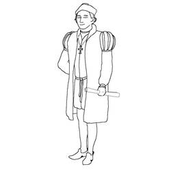 着色页: Christophe Colomb (名人) #173569 - 免费可打印着色页