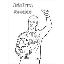 着色页: Cristiano Ronaldo (名人) #173872 - 免费可打印着色页