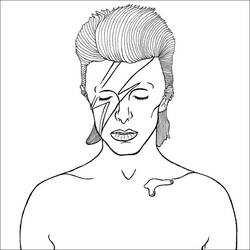 着色页: David Bowie (名人) #122245 - 免费可打印着色页