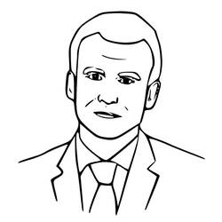 着色页: Emmanuel Macron (名人) #188308 - 免费可打印着色页