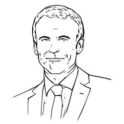 着色页: Emmanuel Macron (名人) #188309 - 免费可打印着色页