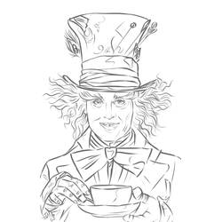 着色页: Johnny Depp - 免费可打印着色页