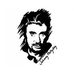 着色页: Johnny Hallyday - 免费可打印着色页
