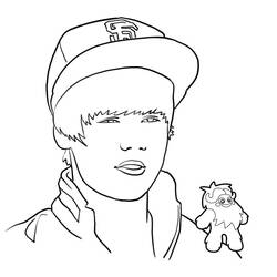 着色页: Justin Bieber (名人) #122428 - 免费可打印着色页