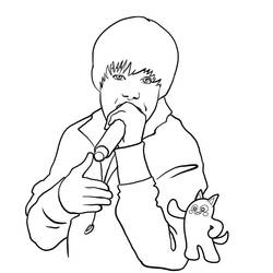 着色页: Justin Bieber (名人) #122431 - 免费可打印着色页