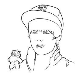 着色页: Justin Bieber (名人) #122433 - 免费可打印着色页